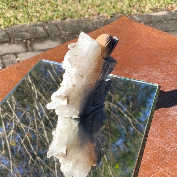 QUARTZ CLUSTER CRYSTAL HAND CARVED BIRDS - Picture 4 of 6